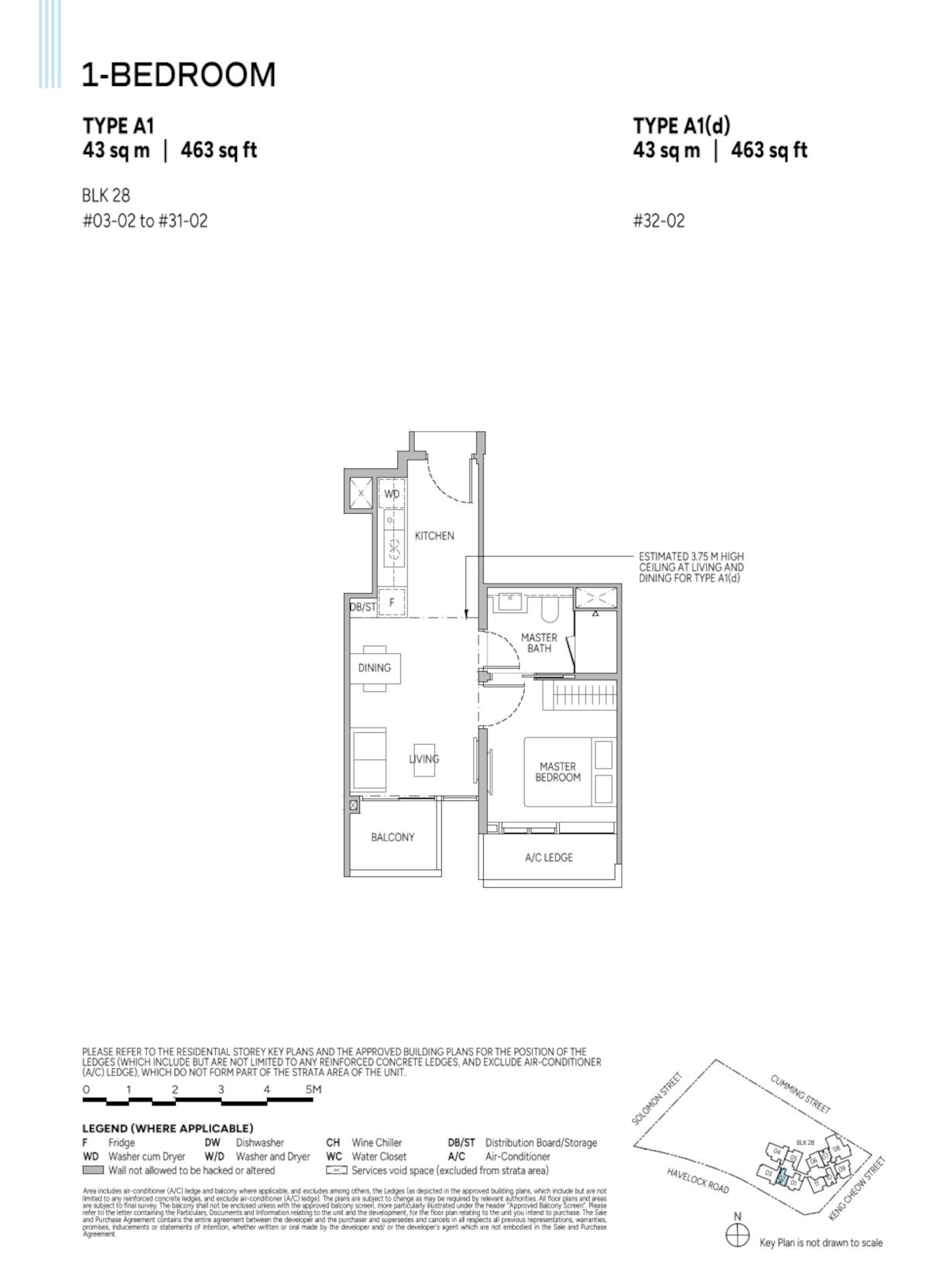 Union Square Residences 1 Bedroom Floor Plan