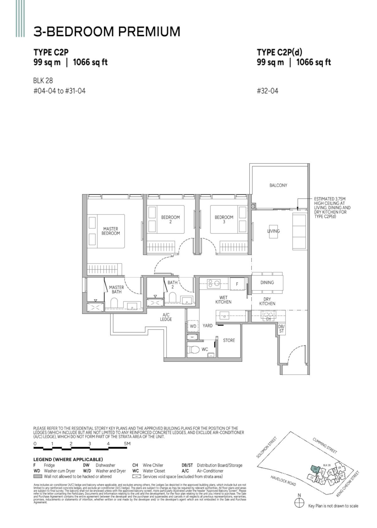 Union Square Residences 3 Bedrooms Floor Plan