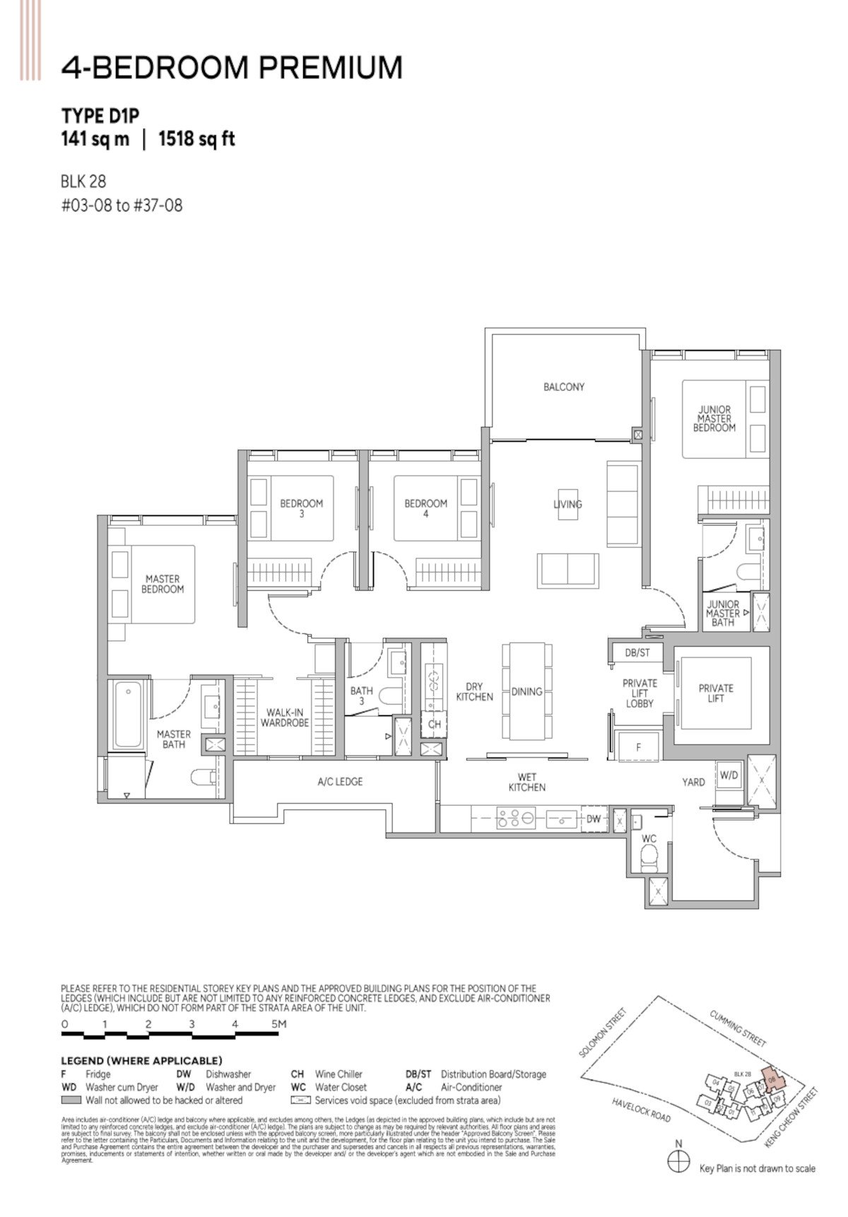 Union Square Residences 4 Bedrooms Floor Plan